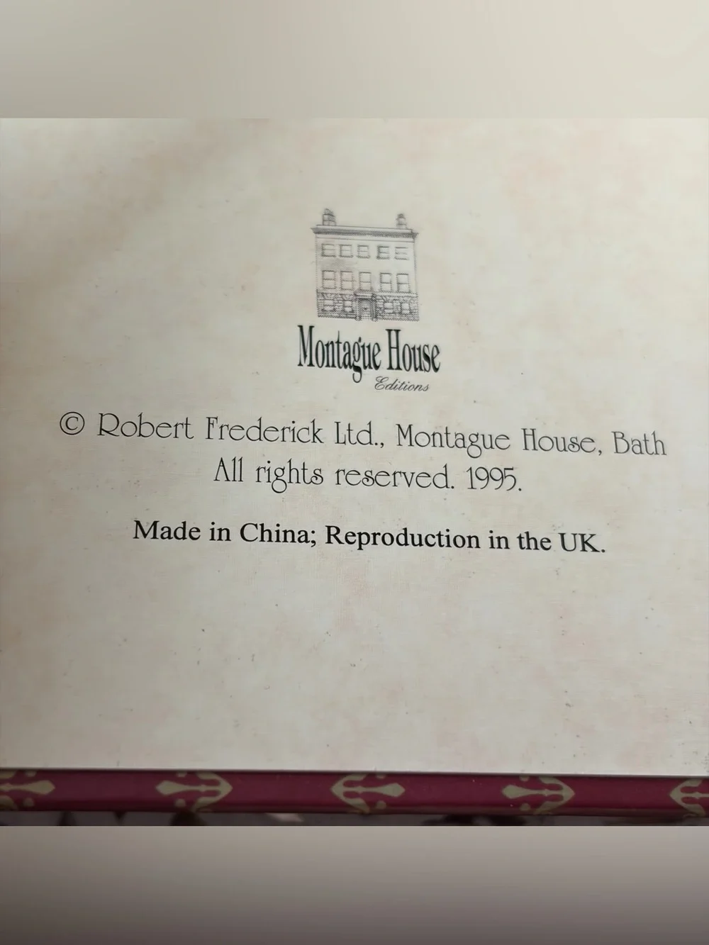 Victorian Photograph Album Robert Frederick Itd. Montague House 1995
